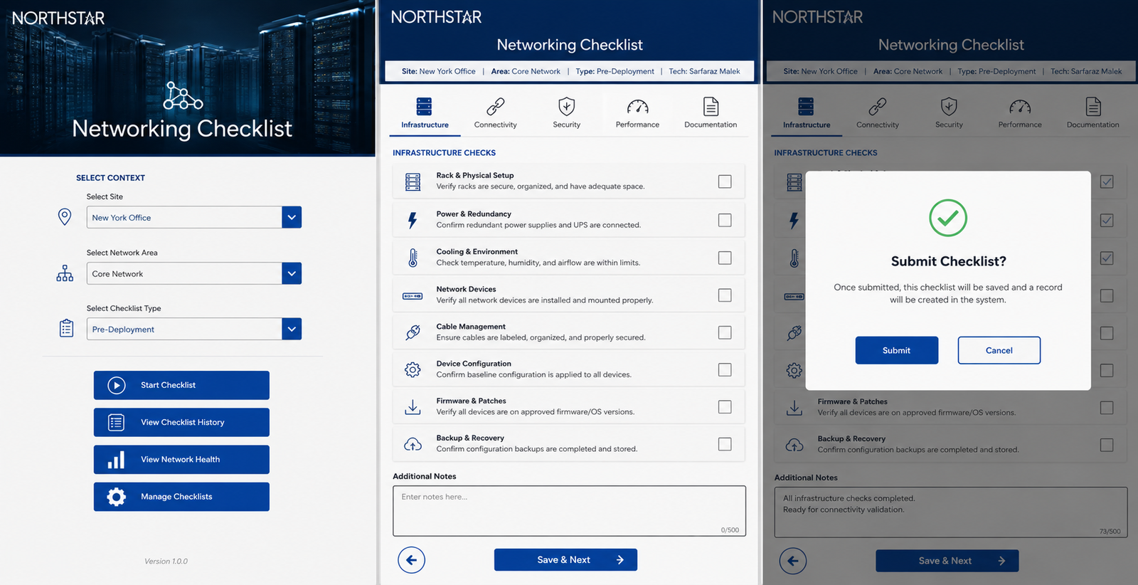 Networking Checklist App
