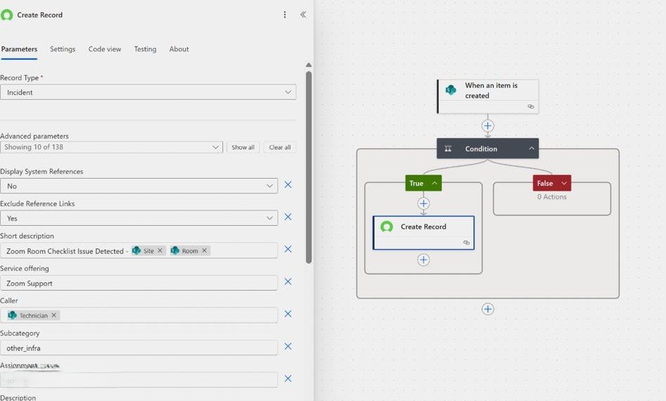 ServiceNow Auto-Ticketing Flow